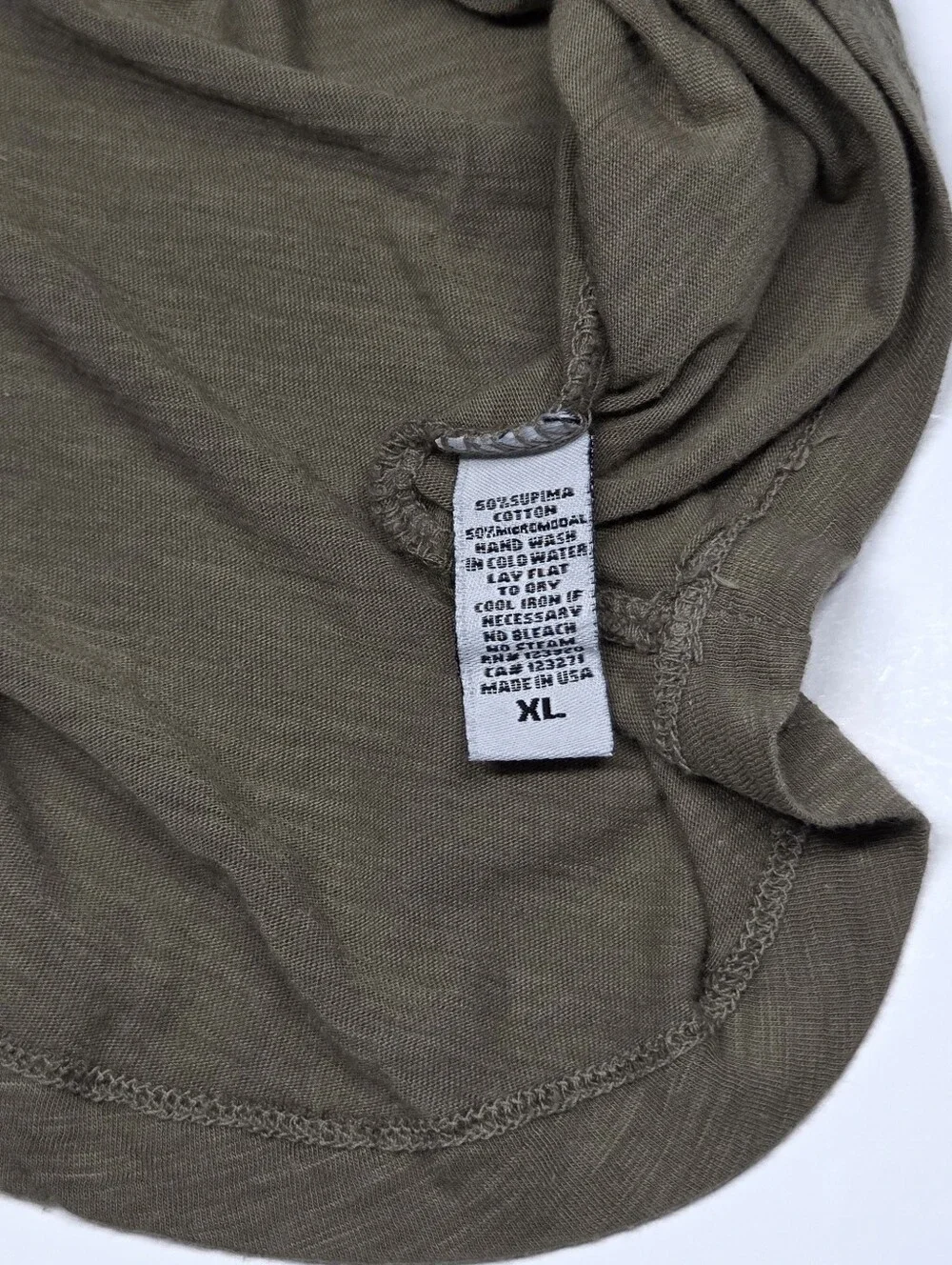 LAmade Everyday V-Neck Short-Sleeve Tee - Olive Green - Picture 6 of 9